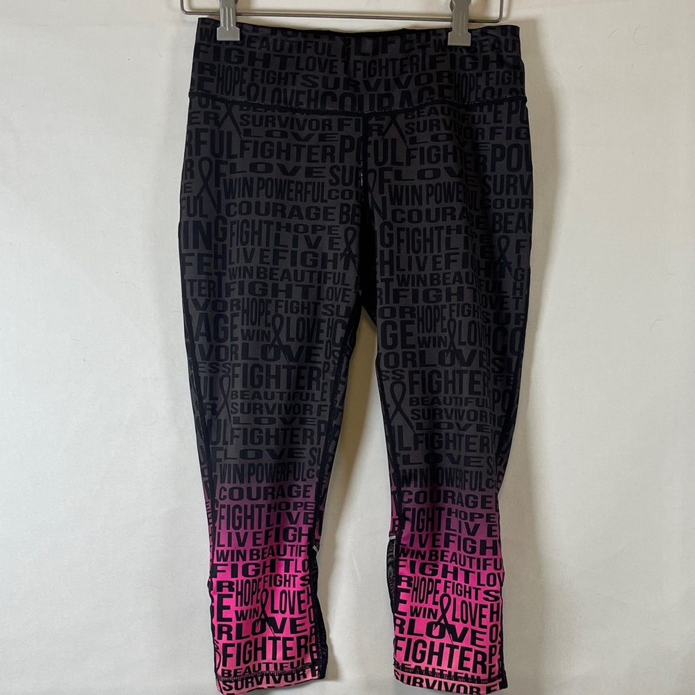 Ideology Print Leggings Women's Size M Survivor Capri Length Knit Athletic Pants